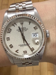 好L靚😆 Rolex 16234 少有電腦面象牙白操兵字 K金狗牙圈 水晶玻璃 3135機芯 62510H 珠帶17格 平到笑😂😂$37999