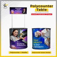 POLYCOUNTER | Wooden Promotional Table | Polycounter curve | Portable Exhibition Table | Exhibition 