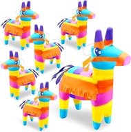 16" Cinco de Mayo Pinata Large Rainbow Color Donkey Pinata 16 x 13 x 5.5 ln with Stick and Blindfold