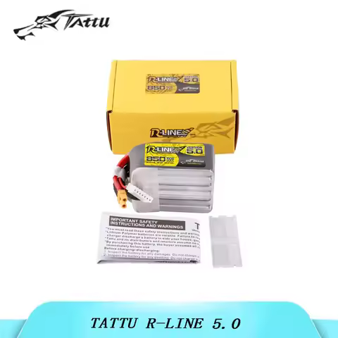 TATTU R-LINE 5.0 3S 4S 6S Lipo Battery 150C 850-1800mAh Lipo Battery with XT30/XT60 Connector for FP