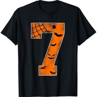 Number 7 7Th Birthday Men Seven Halloween Happy Birthday T-Shirt