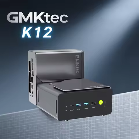 GMKtec K12 Ryzen 7 H 255 OCuLink Mini PC DDR5 5600MT/s Windows 11 3*PCIe WiFi6 BT 5.2 2*2.5G LAN Des