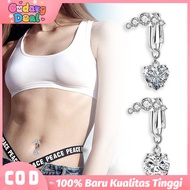 Clip-on navel earrings without piercing fake clip, earing belly clip stainless steel Fashion belly E
