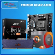 Combo AMD Ryzen 5 3400G CPU + MSI B450M-A PRO MAX II DDR4 Mainboard + Ram DDR4 Colorful 8Gb/3200 Bat