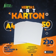 230 gsm A4 Art Carton Paper, 50 Sheets - 230 gram Art Carton Paper, 1 Pack, Blank Certificate Materi