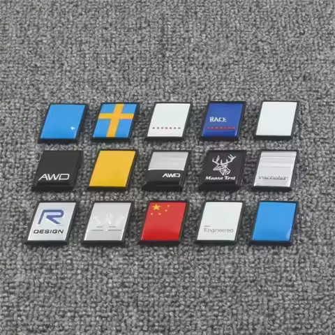3D Metal Black Base Car Rear Trunk Fender Badge Emblem Sticker Decals For S40 S70 S80 XC60 XC40 XC90