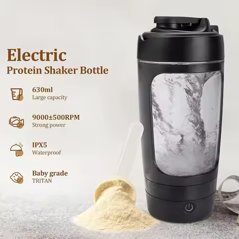 650ml Electric Shaker Bottle Portable Whey Protein Shaker Automatic Stirring Blender Multipurpose Ju