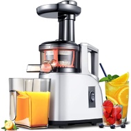 Slow Juicer AMZCHEF Slow Masticating Juicer Extractor Slow Cold Press Juicer Machine Quiet Motor Reverse Function Portable Handle Brush&amp;Vegetable Fruit Juice Jugs BPA Free 55RPM