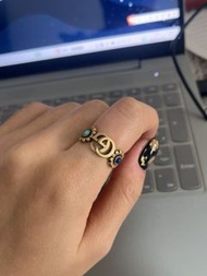 Gucci古馳同款雙G雛菊戒指｜金色混合材質｜6/7/8碼｜香港直寄