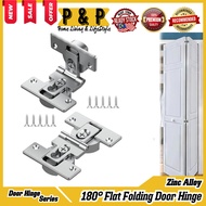 Zinc Alloy Folding Door Hinge Bi-fold Door Concealed Hinge 180 Degree Cabinet Kitchen Hardware Box D