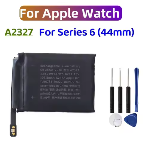 1-2pcs 303.8mAh Replacement Watch Battery A2327 For Apple Watch Series 6 44mm High Quality Watch Bat