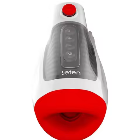 Rechargeable Vibrating Male Masturbator Leten Thunder Storm Realistic Feel Silicone Vagina Sleeve fo