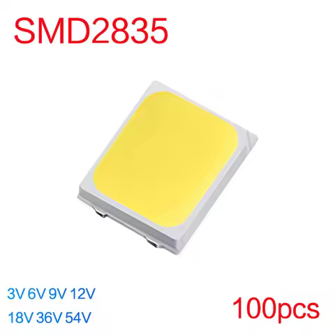 50-100pcs SMD LED 2835 White Chip 0.5 W 1W 3V 6V 9V 18V 36V 100-130LM Ultra Bright Surface Mount LED