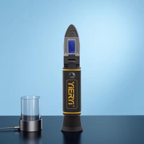 Yieryi 0-32% Brix Refractometer with ATC Handheld Sugar Tester for Juice, Kombucha, Jam, Homebrew & 