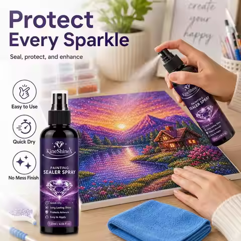 Diamond Painting Sealer Spray Fast Drying Clear Sealer Glue Top Coat Protector for Diamond Art Craft