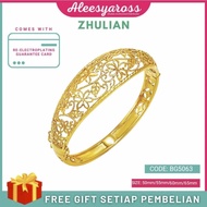 [BG5063] ZHULIAN Gelang Tangan BG5063 Fashion Jewelry Bangle 24K Gold Plated Original Zhulian