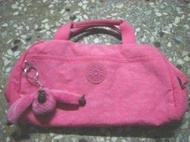 $1600含運 正品 真品 kipling 粉紅色 手提包 手拿包 附粉紅色猩猩鑰匙圈