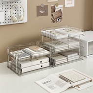 A4 Paper Organizer Transparent Storage Box Book Shelf Bookshelf Storage Desktop File Desk Storage Of
