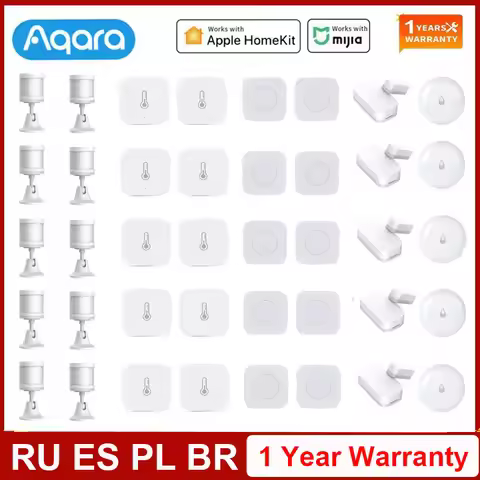 Aqara Hub ZigBee Sensors Human Body Sensor Temperature Door Water Sensor Wireless Switch Key Smart H