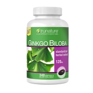Trunature Ginkgo Biloba With Vinpocetine 120 Mg 340 Capsules