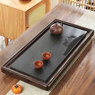Solid wood black ebony tea tray, bamboo and wood tea table, simple home living room bamboo and ebony