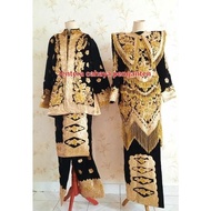 baju pengantin minang set baju anak daro warna hitam pakai adat padang