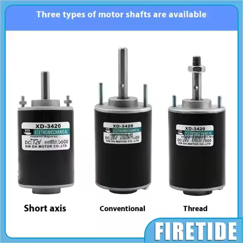 XD-3420 Motor 12V 24V 3500/7000rpm High Speed Electrical Brushed 30W DC Motor for Micro Motor with M