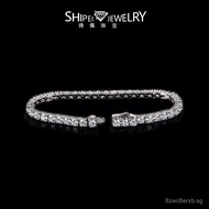 Shipei Jewelry2025New3.7mm round Drill0.2ct Single Row Diamond-Studded Versatile Women's Bracelet15-