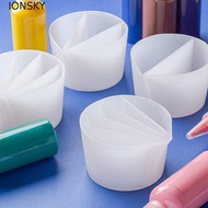IONSKY Split Cups Reusable with Dividers Silicone Acrylic Resin Clay Tools