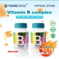 9YOUNG-BASIC Vitamin B Complex Tablets Family Pack (200 Tablets x 2 Bottles)