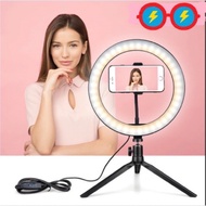 26cm LED Ring Light with 2.1M Tripod Stand Youtuber FB Live Mobile Phone Shooting Lightning Tiktok L