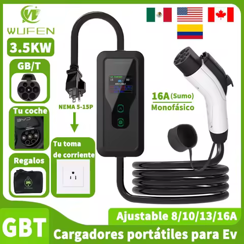 WUFEN BYD Charger gbt EV Charger 16A 3.5KW MAX 110V USA Power Plug for Mexican Home Portable Chargin