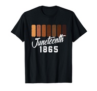 Juneteenth 1865 Melanin Shades June 19th Men Women Kids T-Shirt