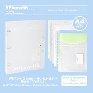 Planwith | A4 Page File Organizer Loose-Leaf Transparent A4