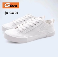 รองเท้าผ้าใบขาว/ดำ GIGA GW01