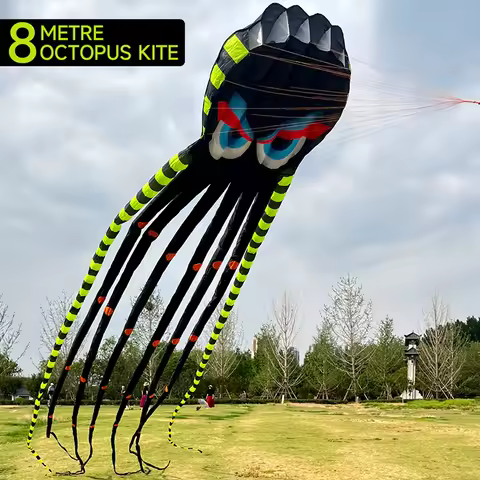 3D 8-meter Large Octopus Kite Software Inflatable Kite Easy To Fly and Tear Resistant Parent Child I