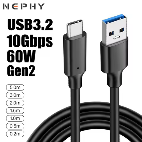 USB 3.2 Gen2 10Gbps USB TO Type C Cable For Samsung Xiaomi Redmi Huawei USBC Data Charger Cord 60W 3