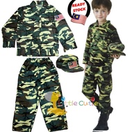 Little Cutie Army Costume Kids Tentera Malaysia Kostum Baju Askar Budak (Local) Lambang Malaysia Cos