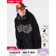 F426 ins彩色字母休閑印花衛衣
