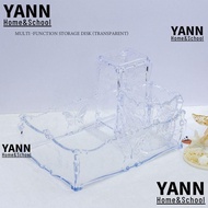 YANN Cotton Pad Storage Box, Transparent Design Pink Color Nails Storage Box,  Butterfly Pattern Org