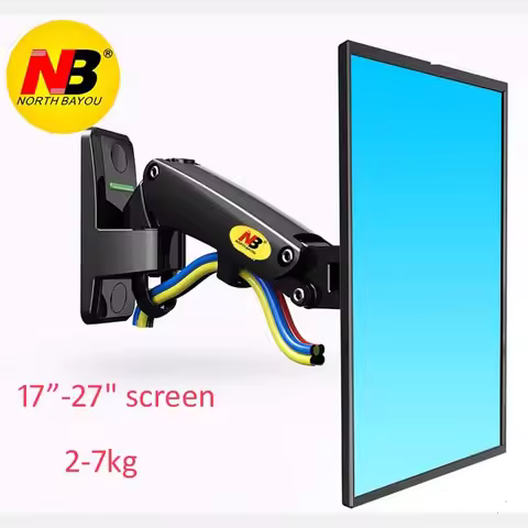 NB F120 17-27' Aluminum GS Gas Spring 360 Rotate Full Motion TV Wall Mount Bracket LCD Monitor Wall