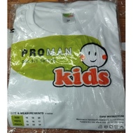 Proman Plain White Drifit for Kids