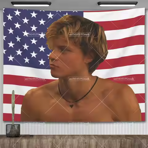 JJ Outerbanks Tapestry JJ Maybank American Flag Aesthetic Bedroom Decoration Obx Outer Banks Tapestr
