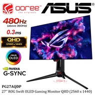 ASUS 27 Inch ROG Swift OLED PG27AQDP QHD 2560x1440 480Hz 0.03ms Monitor OLED Panel HDR for PC Deskto