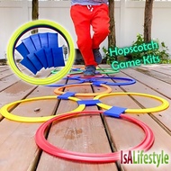 IsALifestyle Play Ring Hopscotch Jumping Circle Sensory Sport Game Kits for Children Kindergarten Ou