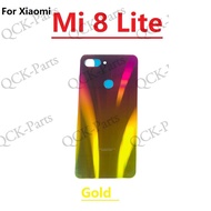 Cho Xiaomi Mi 8 Lite nắp pin phía sau cửa bằng thủy tinh vỏ thay thế cho mi8 Lite nắp pin Ốp lưng kí