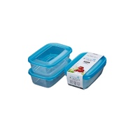 Nakaya日本製長方形塑膠保鮮盒800ml K290-3(2個裝) - 藍色