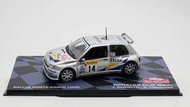 ixo 1:43 Renault Clio Maxi WRC 1995雷諾拉力賽合金模型車玩具