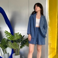 Peach Poppy CARLA Linen Blazer - Women's Blazer - Premium Blazer - Women's Linen Blazer Women Blazer