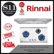 Rinnai RH-S95A-SSVR Slimline Hood Super Sleek Design + Rinnai RB-93US 3 Burner Built-In Hob Stainless Steel Top Plate*BUNDLE DEAL - FREE DELIVERY